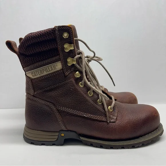 Caterpillar Women's Clover 8" Steel Toe Work Boots Brown Size 10 P11182 
No Box - Picture 3 of 8